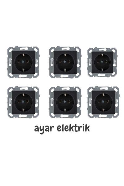 Netelsan Byobu 6 Black Grounded Sockets - Frameless
