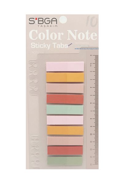 sibga tasarım Transparent Colored Post-It Note Paper - 200 Sheets Bookmark Sticker
