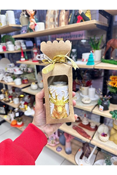 FREE Hediye Paketinde Geyik Modelli Mumluk