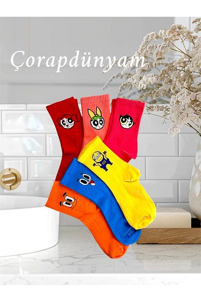 çorapdunyam Унисекс чорапи за тенис, цветни и обикновени, унисекс, 6-та серия