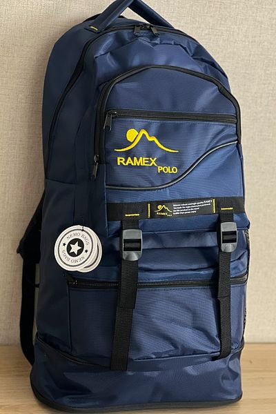 NEMO GROUP Σακίδιο πλάτης Navy Blue Mountaineer, Gusseted, 55LT, Τσάντα Κάμπινγκ, Τσάντα σεισμού, Αδιάβροχο ύφασμα