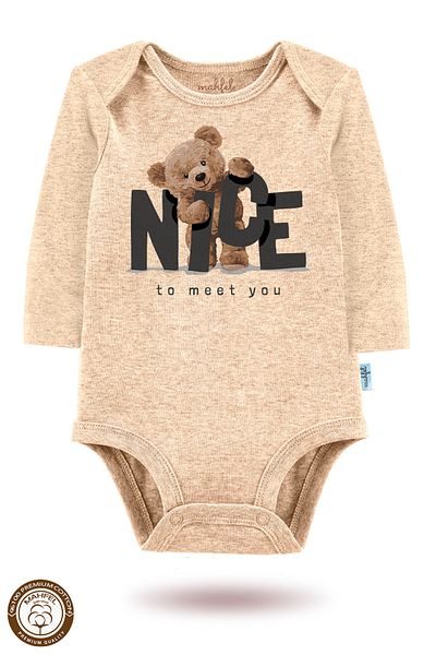 MAHFEL 2-Piece 100% Cotton Organic Printed Snap Fastener Baby Bodysuit