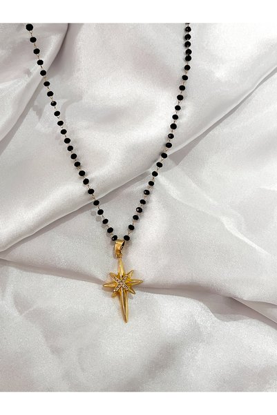 Jewelyf Stainless Steel Dorika Ball Angel Pendant with Zircon Embellished , 50 cm