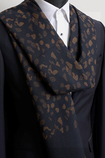 Esgue Navy Blue-Coffee Double-Sided Small Pattern Viscose Camisole