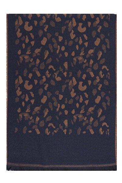 Esgue Navy Blue-Coffee Double-Sided Small Pattern Viscose Camisole