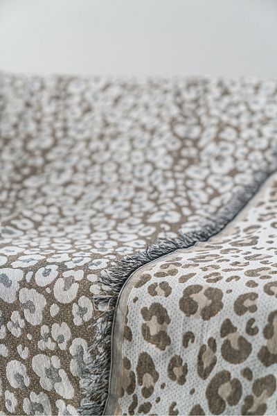 Magu Double Sided Leopard Patterned Cotton Woven Soft Anti-Sweat Anti-Slip Non-Packing Sofa Sofa Bed Cover