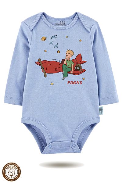 MAHFEL 100% Cotton 3-Piece Organic Printed Snap Fastener Baby Bodysuit