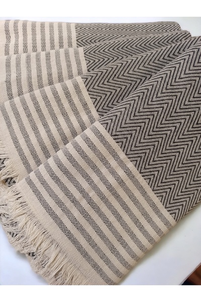 ŞENER HOME قماش إيكو بولدان باللون الرمادي الداكن يغطي الأذرع مقاس كبير من ال...