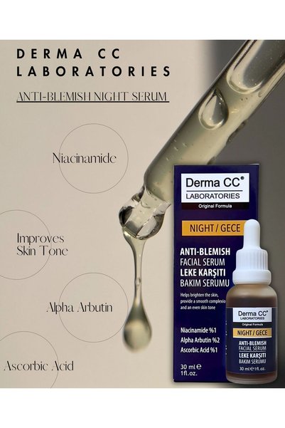 Derma CC LABORATORIES Anti-Blemish Tone Equalizer, Brightening Arbutin/Niacinamide Ampoule 30m - Night