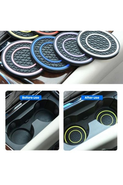 Aksesuar Kuşu In-Car Coaster - 2 Coaster Mats - In-Car Coaster Protective Coaster Accessory