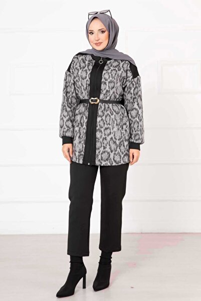 EBRUTESETTÜR Leopard Garnished Zippered Set