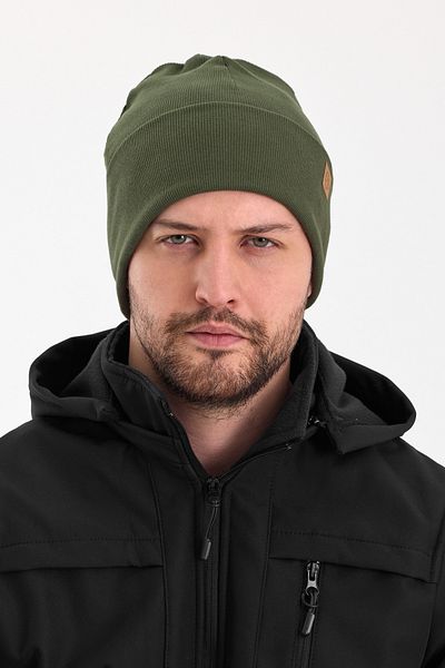 Butikgiz Men's Hats Beanie in Khaki - Sports, Comfortable, 100% Cotton, Handmade, Native Production Difference