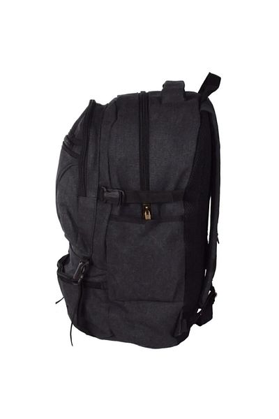 ESCAPE Black Camping and Mountaineering Bag - Canvas Fabric 50L Capacity