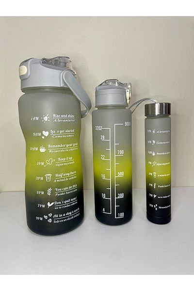 HACIOGLU STORE Set of 3 Bpa Free Water Bottle - Purple, Water Bottle and Water Bottle