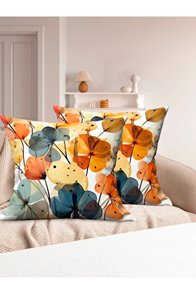 Ardizayn Кольорові квіти, оксамитова тканина, 2 чохли для подушок - двосторон...