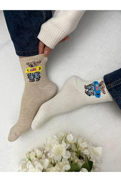 FUBA Aksesuar 4 Teddy Bear Socks