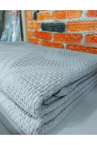 Şaheser Double Gray Masterpiece Pike - 100% Cotton, 240x220cm V1