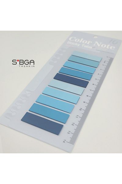 sibga tasarım Transparent Colored Post-It Note Paper - 200 Sheets Bookmark Sticker