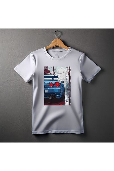 Ozzy Ψηφιακό μπλουζάκι με μοτίβο αυτοκινήτου Unisex GTR