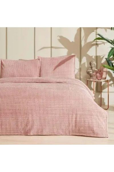 Özdilek Modern Line Ozdilek Single Blanket Set - Pyramid Powder (150x220)
