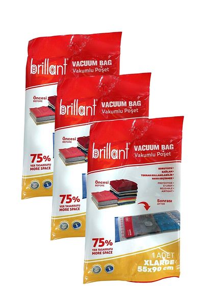 Brillant XLarge Size 55x90 Vacuum Bag - Set of 3