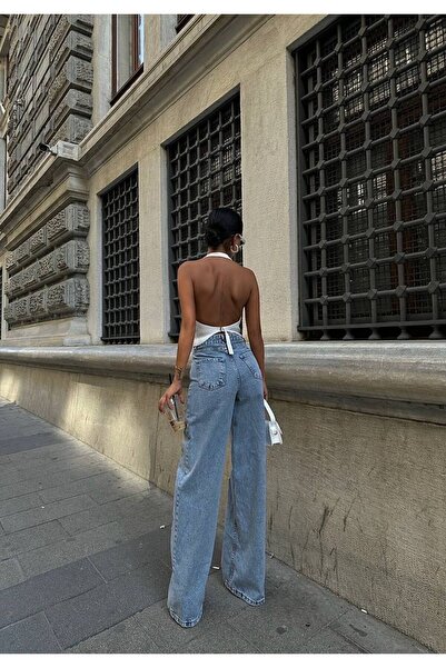 Diviny Detail tylu Palazzo Blue Jean