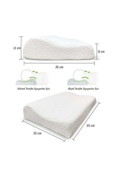 LİVDORA Livdora Visco Medical Neck Rest Orthopedic Pillow (56X36X11)