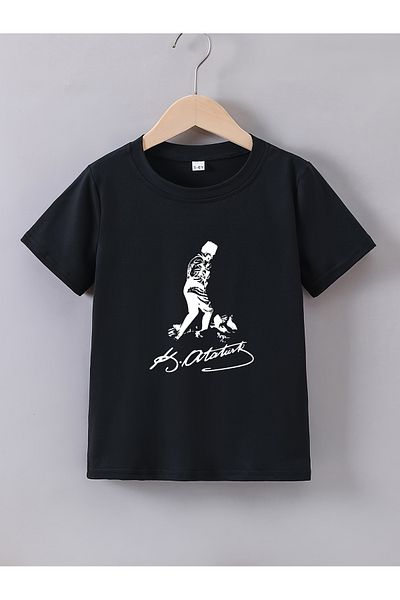Let's Wear Тениска с къс ръкав за специалния ден на Ататюрк, удобна тениска с кръгло деколте