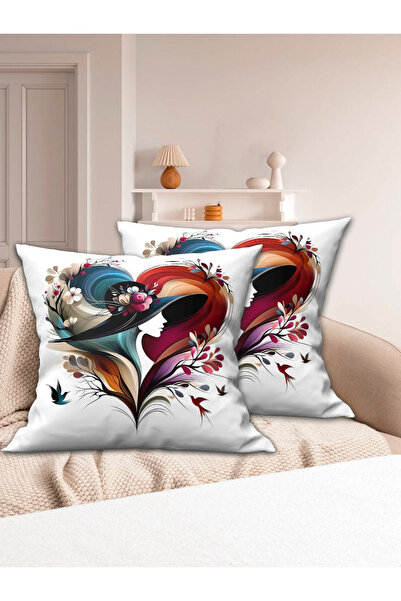 Ardizayn Дівчина в капелюсі (абстрактна) Оксамитова тканина 2-комплектний чох...