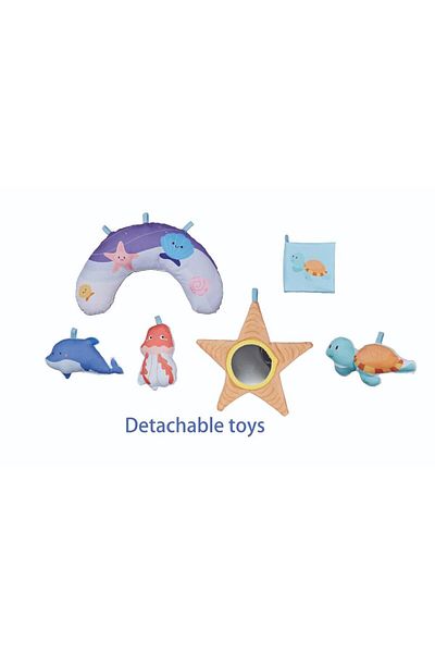 A Thousand & One Cuddles Plush Ocean Theme Baby Playmat w/ Toys