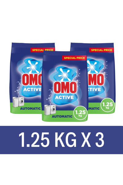 Omo 3 x Omo Automatic Powder Laundry Detergent, Active,100% stain removal in ...