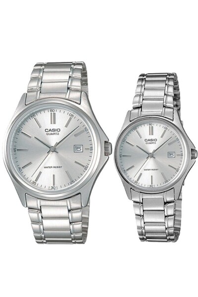 Casio Gümüş Renk Sevgili Çift Kol Saati