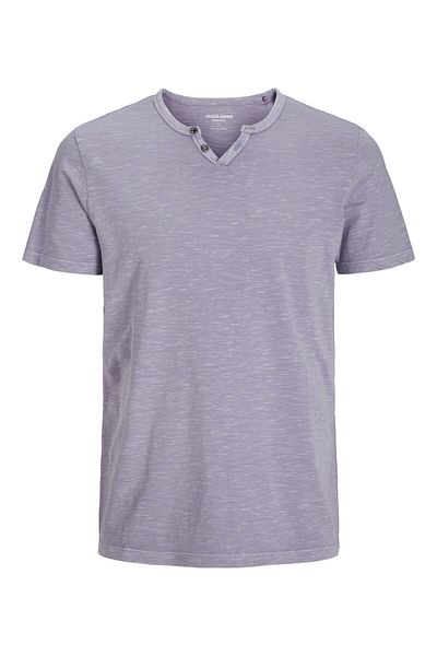 Jack & Jones T-Shirt Meliert GETEILTER KRAGEN T-Shirt