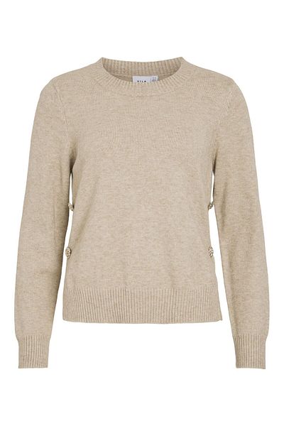 VILA Strickpullover Rundhals