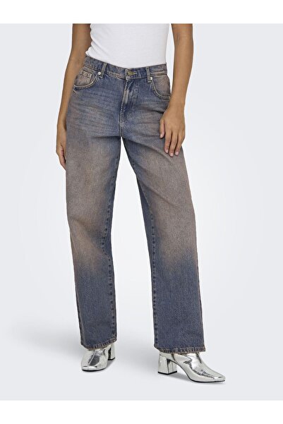 ONLY Baggy Fit Jeans ONLWATTS Mittlere Taille Erkek Arkadaşı Schnitt Jeans