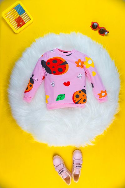 Yalçınoğlu Kids Soft Cotton Pajamas with Ladybug Pattern for Girls - to Love