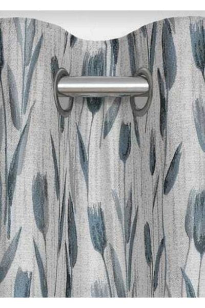 Evcimenhome Perdeaua rustică căptușită cu ochiuri metalice 230cmX230cm tulipan