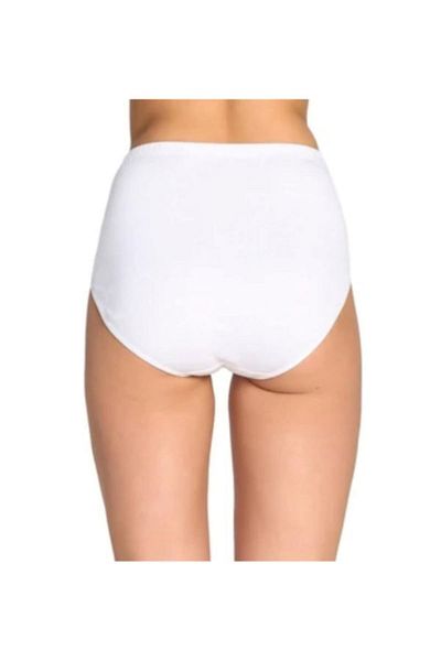 Berrak Pachet de 6 (6 bucăți) chiloți Bato cu talie înaltă din bumbac pieptănat 100% bumbac de culoare albă