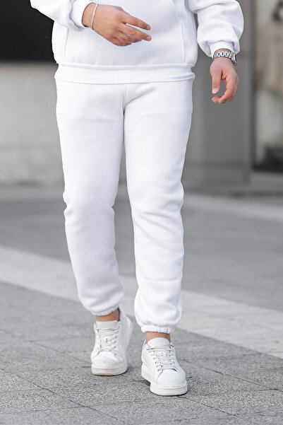 YAKAMEL Χοντρό παντελόνι φόρμας 3ιπλάιν με λάστιχο στα τελειώματα των ποδιών