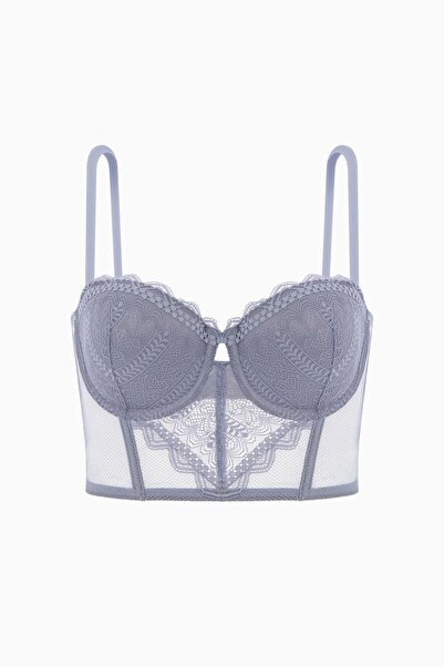Wonna Fashion 2501 Rosali Sutien bustieră cu dantelă umplută cu push-up moale...