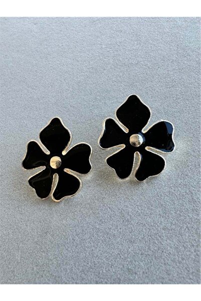 Pelin Aksesuar أقراط زهرة سوداء