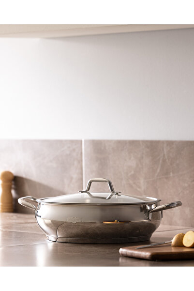 Madame Coco Vera Kısa Tencere - Çelik - 28 cm