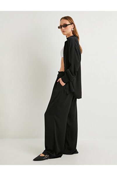 Koton Palazzo kalhoty s kravatou v pase