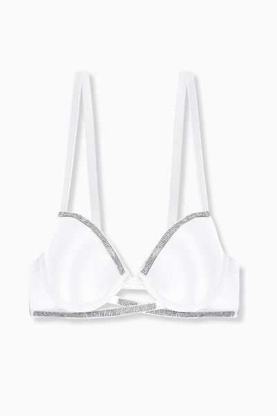 Wonna Ecru Micro Bra - Noa Stone Detailed, Padded - 2572