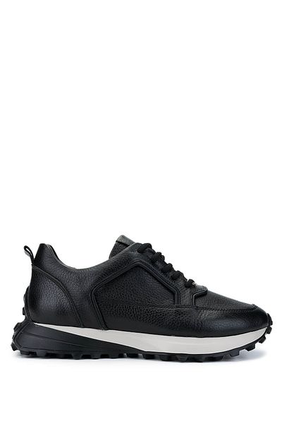 Tamer Tanca Women's Genuine Leather Black/Beige Sneakers & Sports Shoes