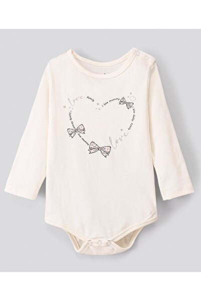 Bonfino Bonfino 100% Cotton Knit Full Sleeves Onesies Bow Print Pack of 3 - Ivory & Pink