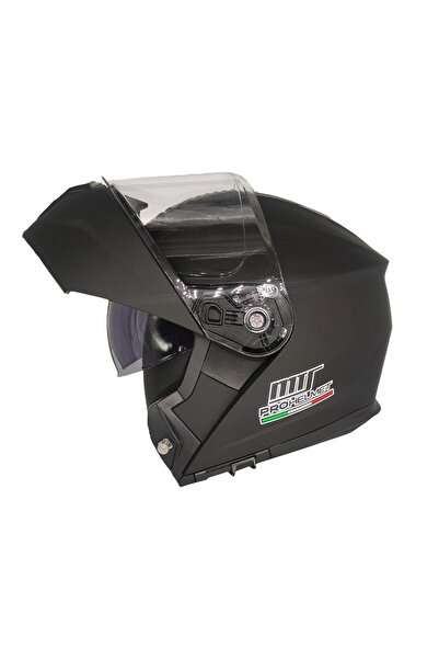 MTS M 966 MAT SİYAH ÇENE AÇILIR MOTOSİKLET KASK