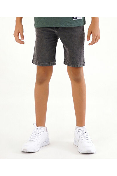 Primo Gino Primo Gino Denim Knee Length Shorts - Black