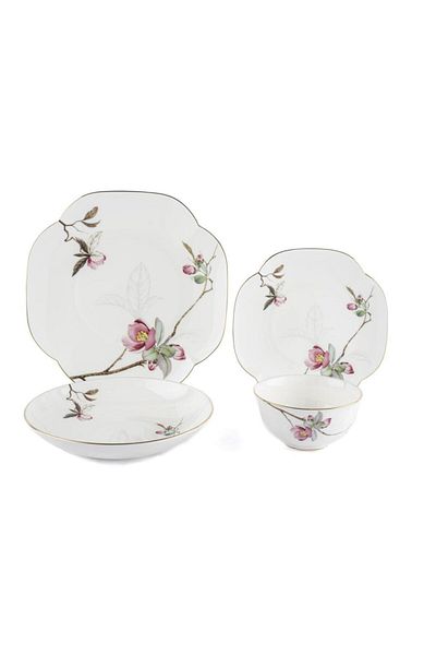 Mikasa Moor Peachy 24 Piece Dinnerware Set