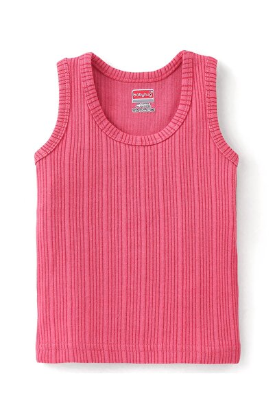 Babyhug Babyhug Cotton  Pull Over Sleeveless Solid Thermal Vest - Coral